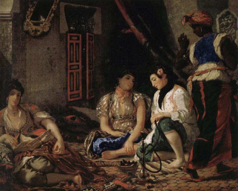 Eugene Delacroix Women of Algiers in the room Germany oil painting art